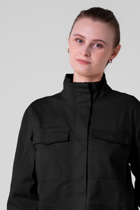 Womens Black Oversize Traveller Jacket
