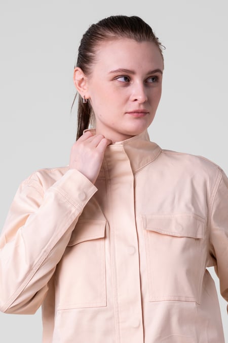 Womens Cream Oversize Traveller Jacket