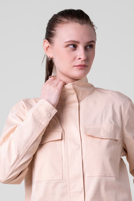 Womens Cream Oversize Traveller Jacket