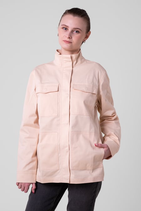 Womens Cream Oversize Traveller Jacket