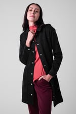Womens Black Slim Longline Jacket