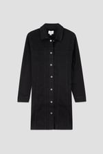 Womens Black Slim Longline Jacket