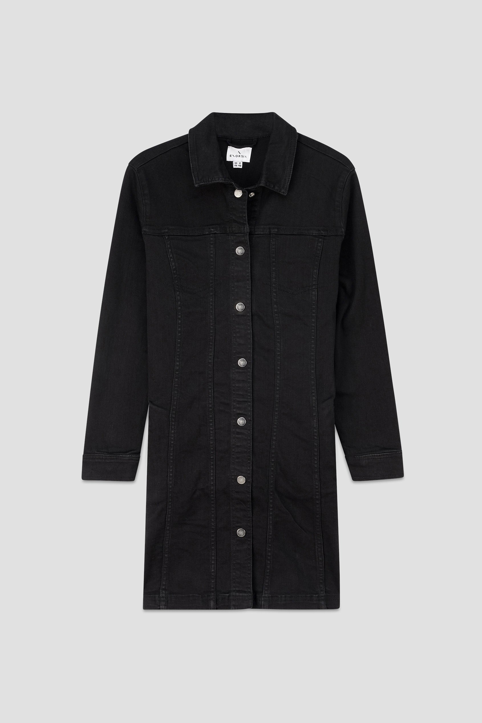 Womens Black Slim Longline Jacket