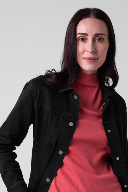 Womens Slim Black Longline Jacket