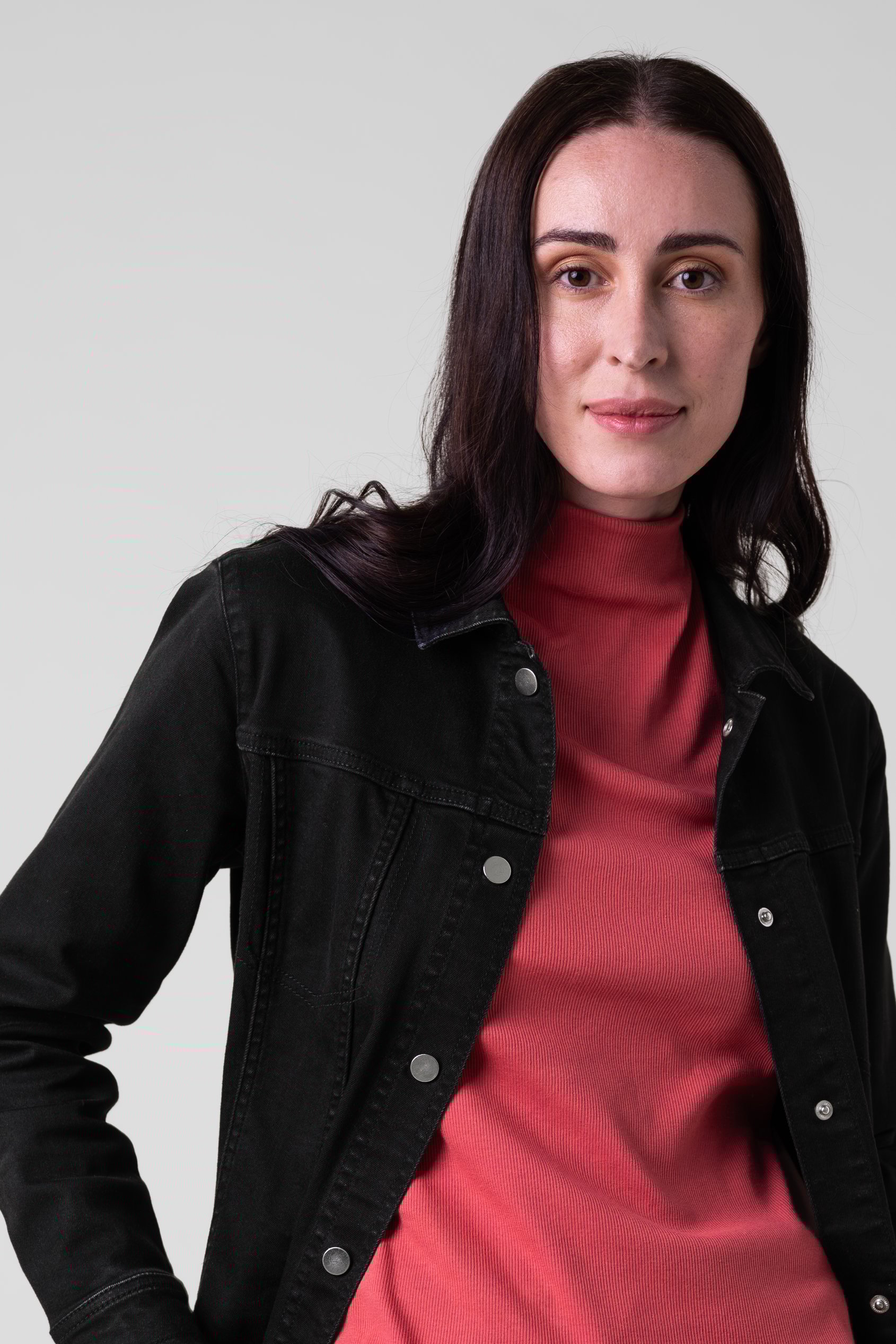 Womens Black Slim Longline Jacket