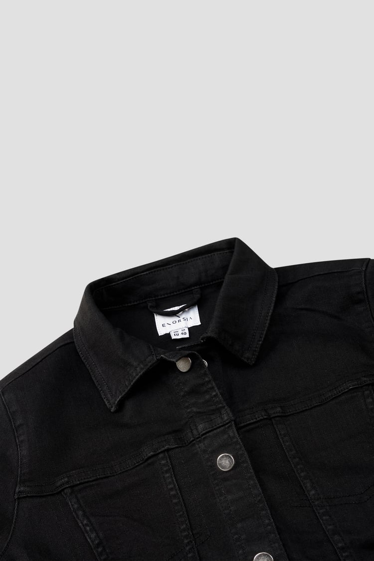 Womens Black Slim Longline Jacket