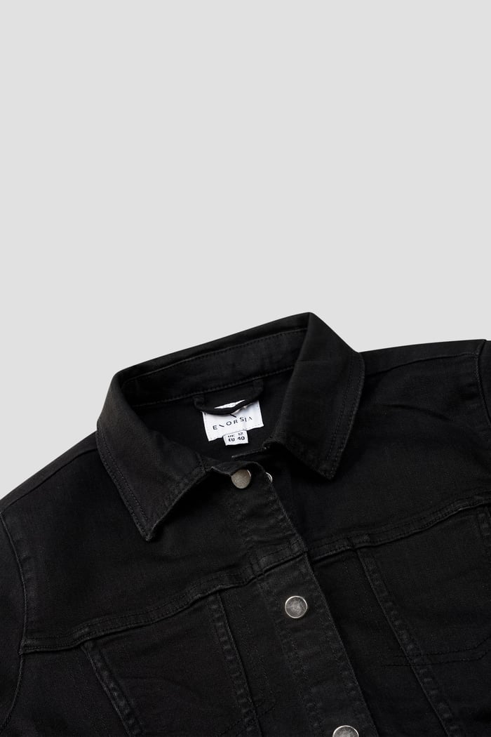 Womens Black Slim Longline Jacket