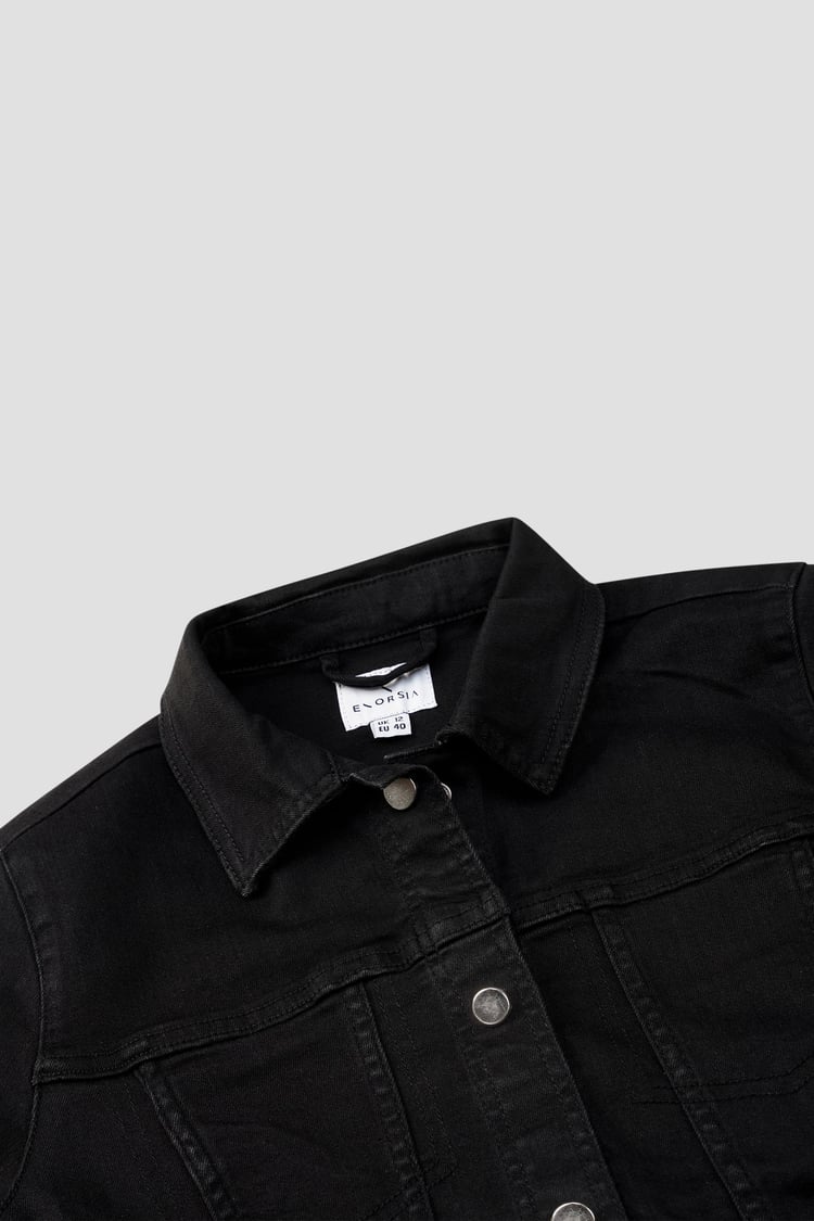 Womens Black Slim Longline Jacket