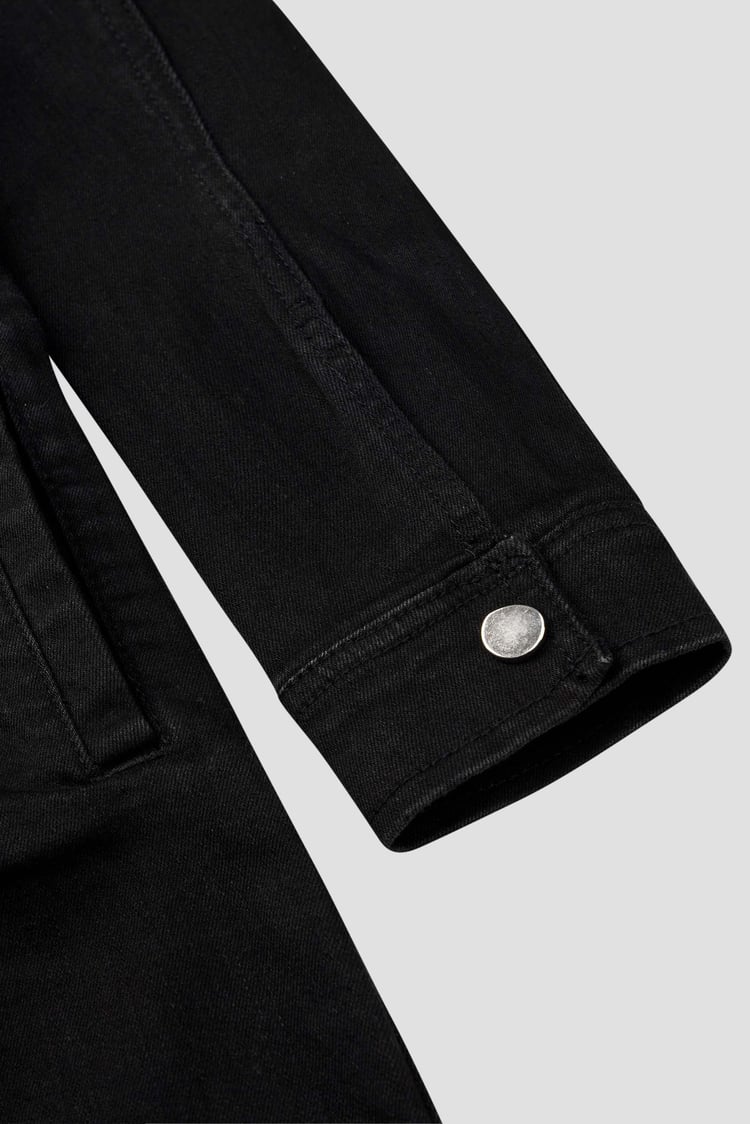 Womens Black Slim Longline Jacket