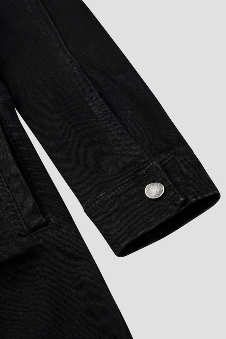 Womens Black Slim Longline Jacket