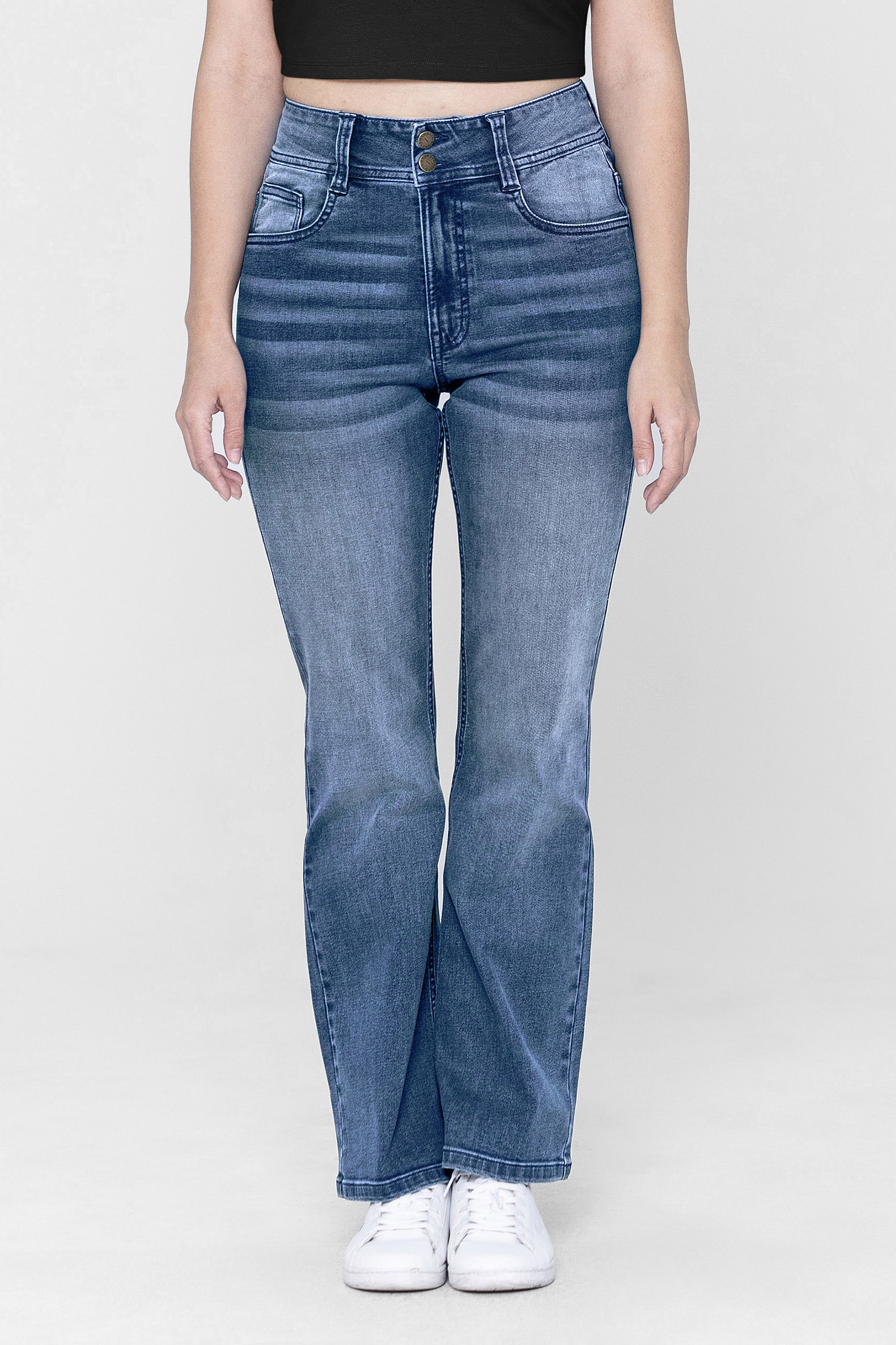 Slim shape Boot cut Jeans