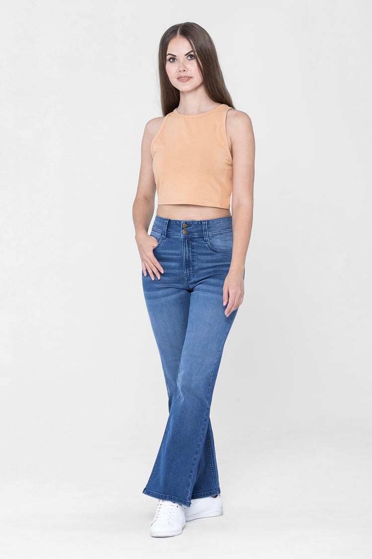 Slim shape Boot cut Jeans