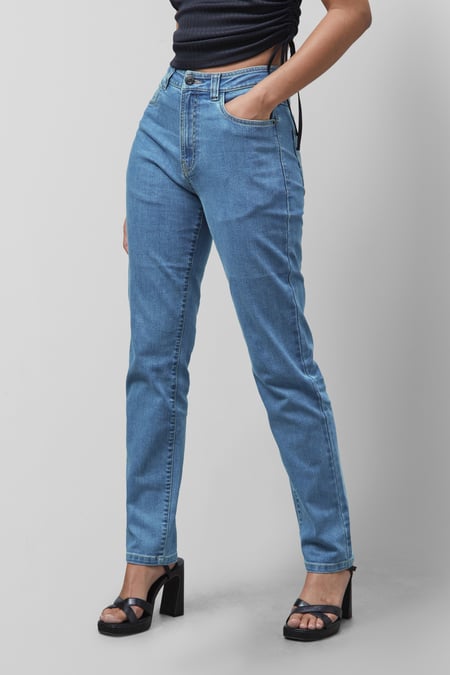 Light Blue Enorsia Authentic High Waist Boyfriend Jeans