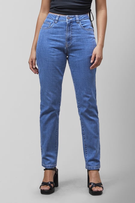 Light Blue Enorsia Authentic High Waist Boyfriend Jeans