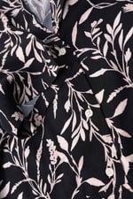 Womens Leaf Print Dress With Collar