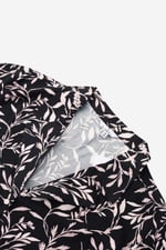 Womens Leaf Print Dress With Collar