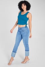 Mid Waist Skinny Jeans