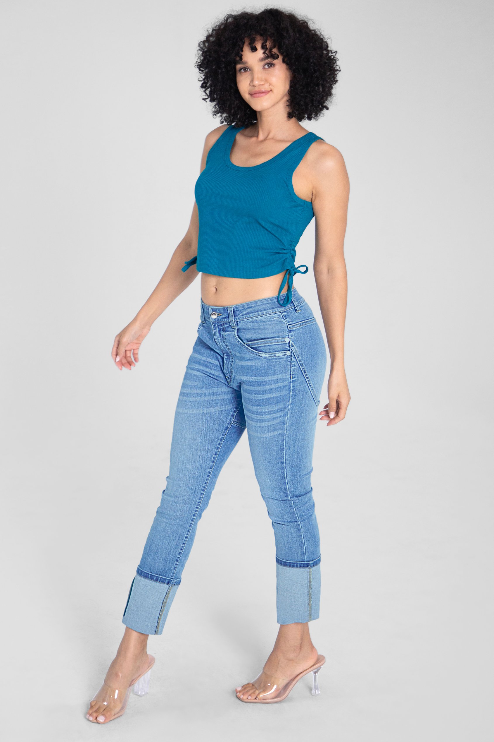 Mid Waist Skinny Jeans