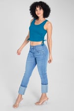 Mid Waist Skinny Jeans