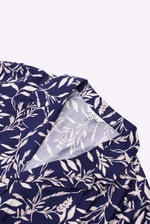 Womens Leaf Print Dress With Collar