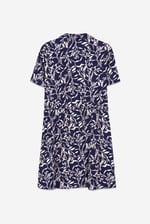 Womens Leaf Print Dress With Collar