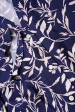 Womens Leaf Print Dress With Collar