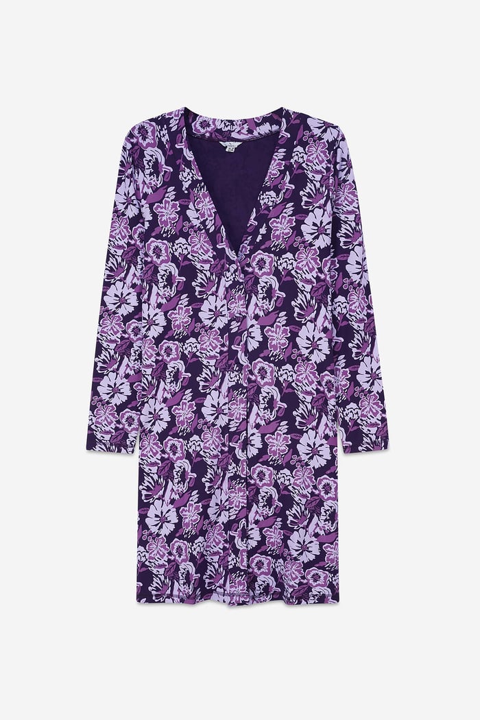 Womens Wild Flower Print Longline Midi Dress