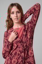 Womens Wild Flower Print Longline Midi Dress