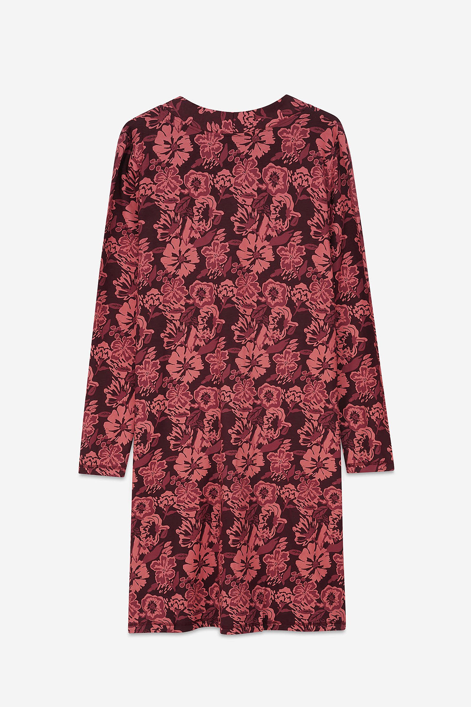 Womens Wild Flower Print Longline Midi Dress