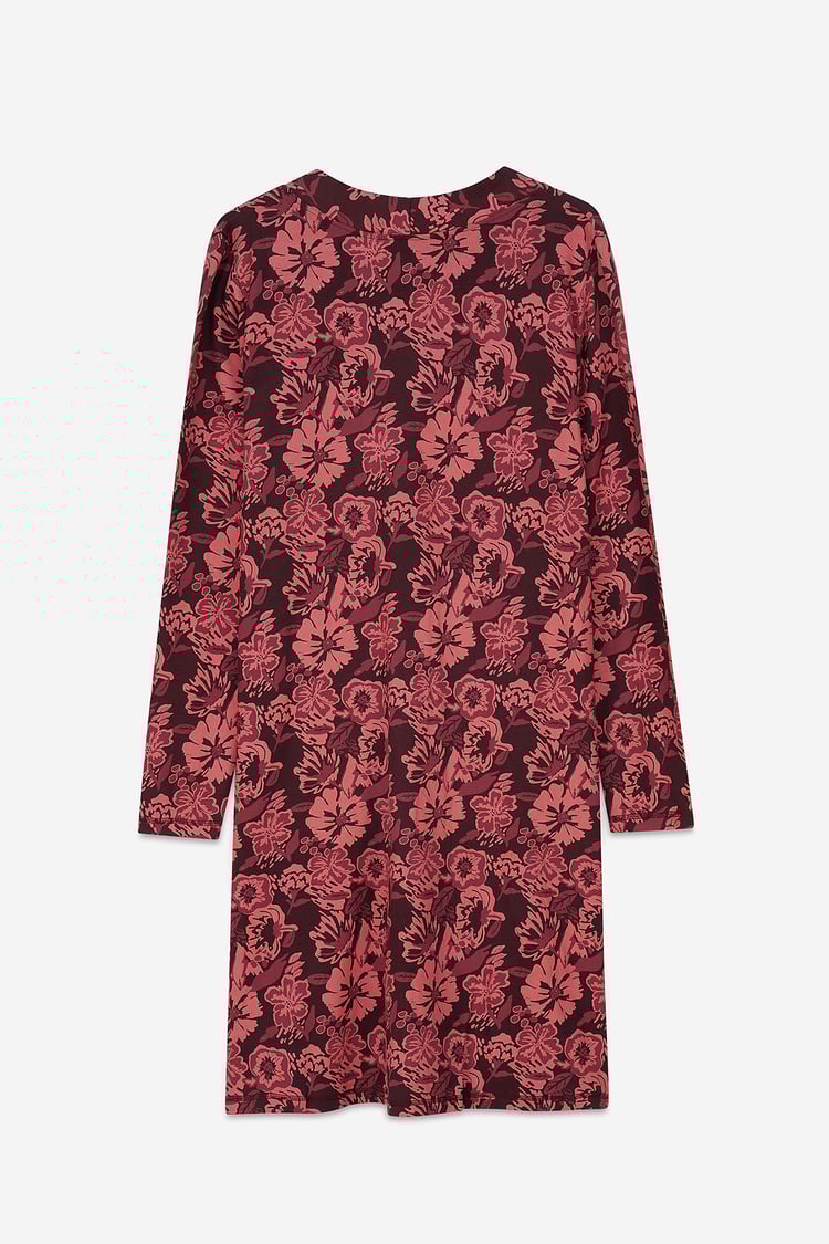 Womens Wild Flower Print Longline Midi Dress