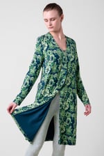 Womens Wild Flower Print Longline Midi Dress