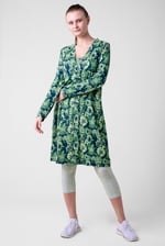 Womens Wild Flower Print Longline Midi Dress