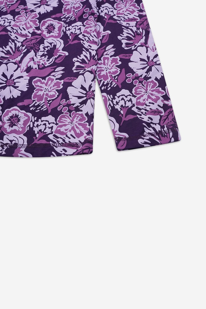 Womens Wild Flower Print Longline Midi Dress