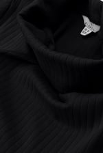 Ribbed Roll Neck Long Sleeve Mini Dress