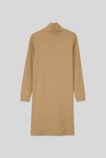 Ribbed Roll Neck Long Sleeve Mini Dress