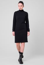 Ribbed Roll Neck Long Sleeve Mini Dress