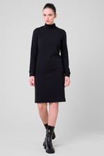 Ribbed Roll Neck Long Sleeve Mini Dress