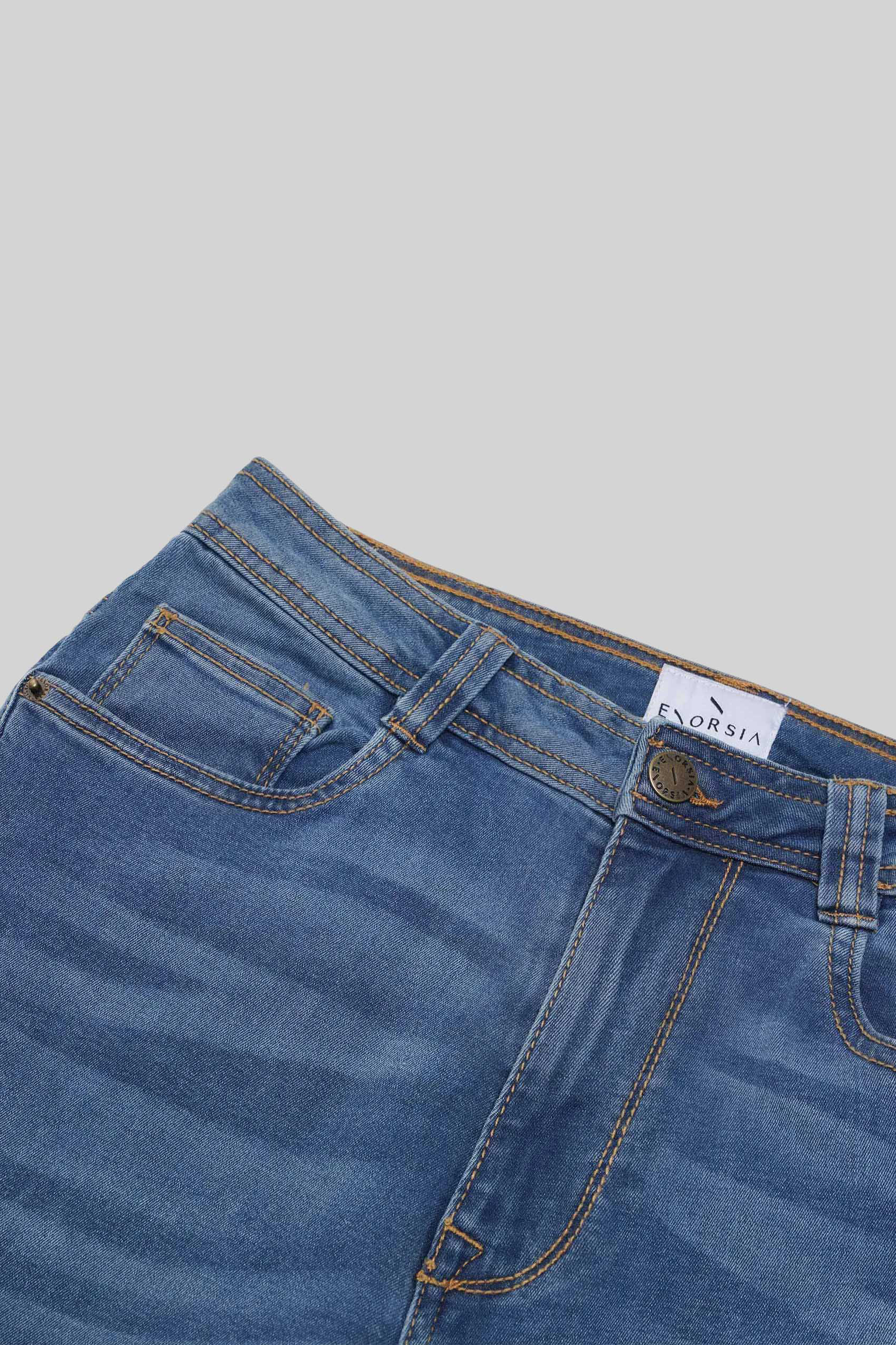 Mid Waist Flare Jeans