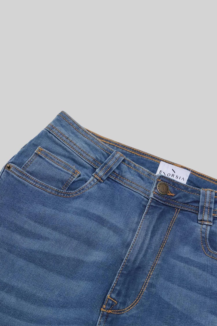 Mid Waist Flare Jeans