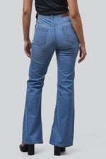 Mid Waist Flare Jeans