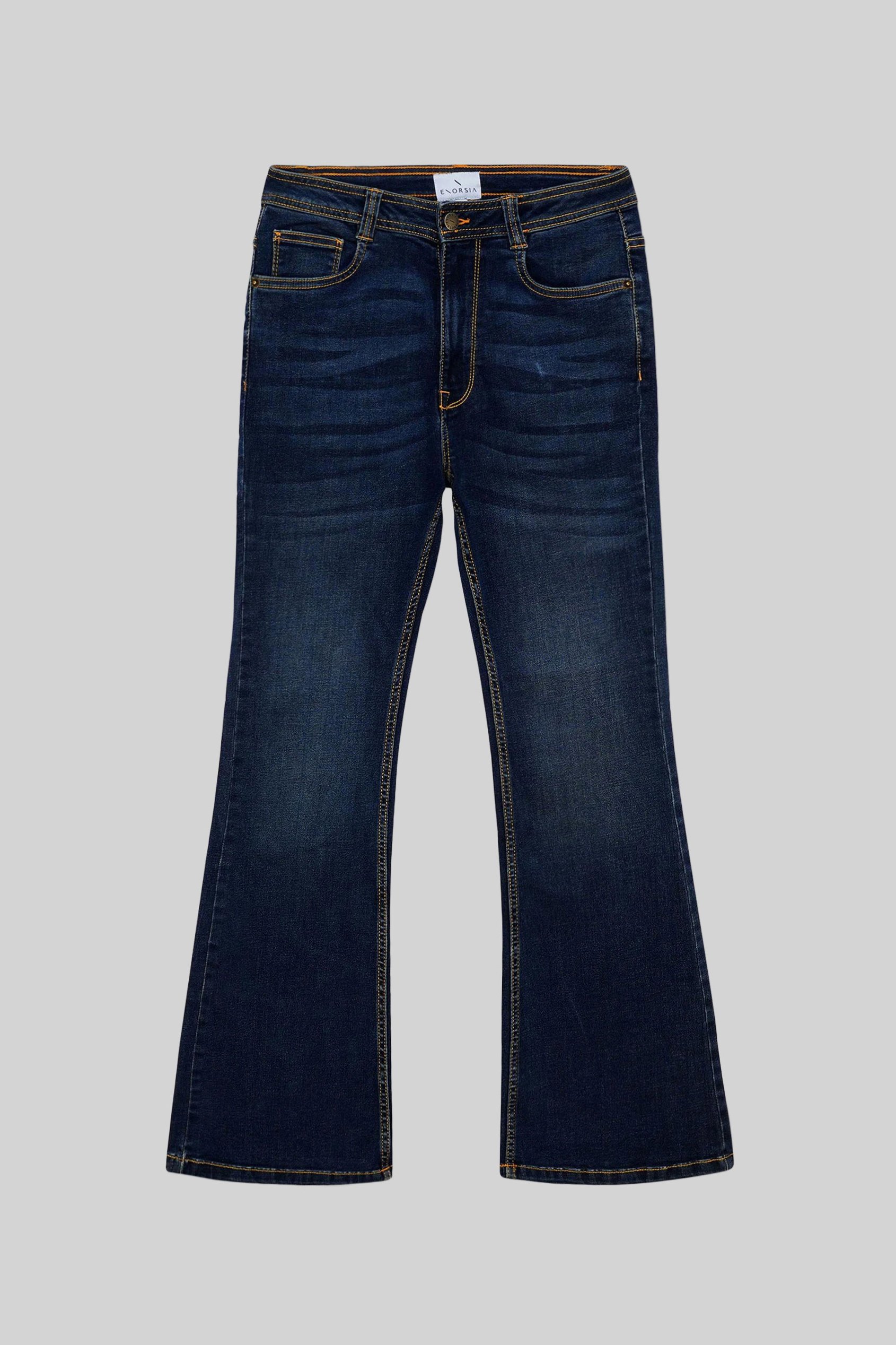 Mid Waist Flare Jeans