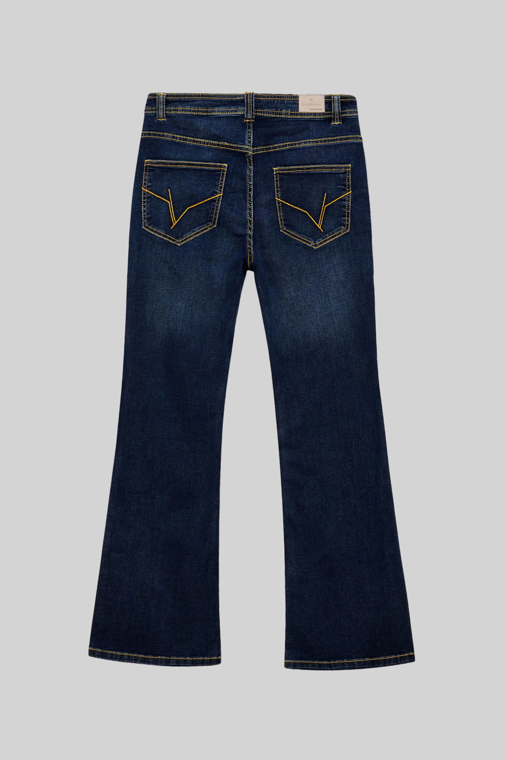Mid Waist Flare Jeans