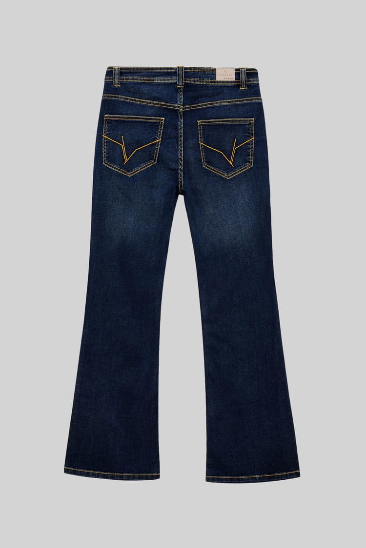 Mid Waist Flare Jeans