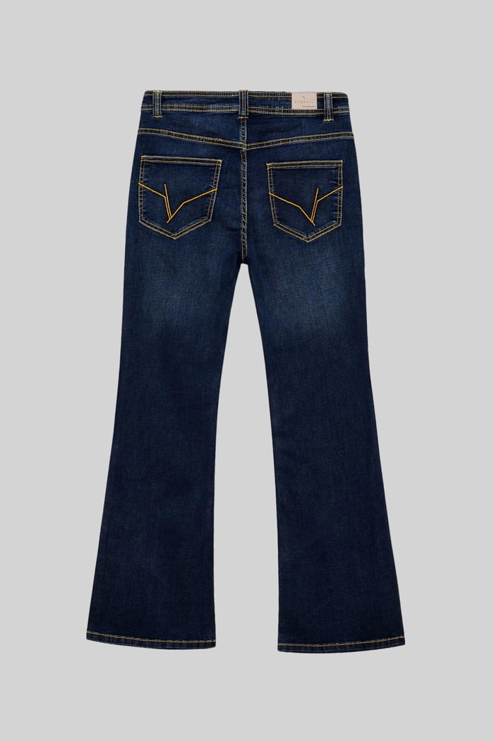 Mid Waist Flare Jeans