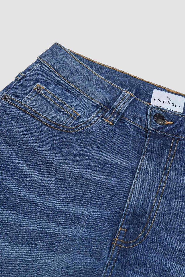 High Waist Girlfriend Fit Leg Jeans