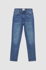 High Waist Girlfriend Fit Leg Jeans