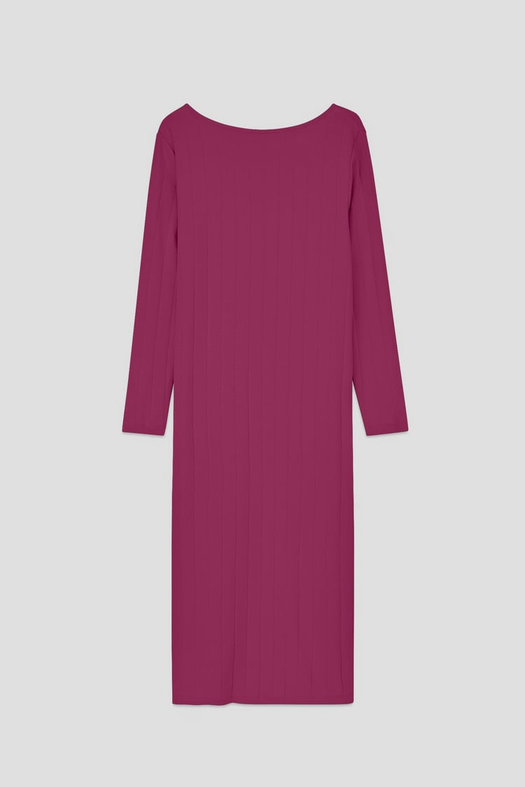 Ruched Button Decor Long Sleeve Tunic Dress