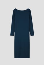 Ruched Button Decor Long Sleeve Tunic Dress