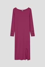 Ruched Button Decor Long Sleeve Tunic Dress