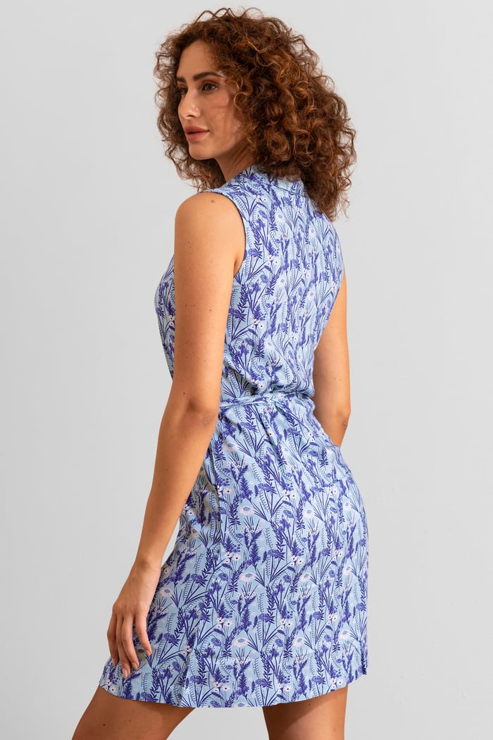 Wild Garden Print Button-Through Shirt Dress